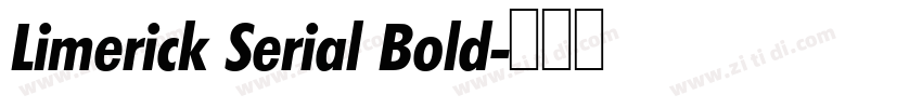 Limerick Serial Bold字体转换